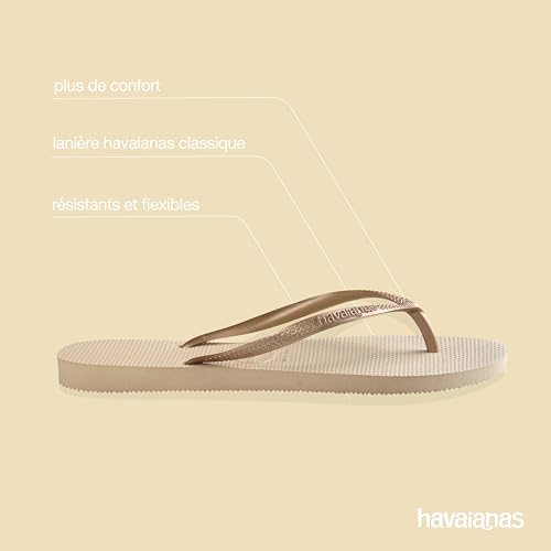 Detalle de Havaianas Slim - Tongs Élégantes pour Femme, Semelle Texturée et Confort Durable