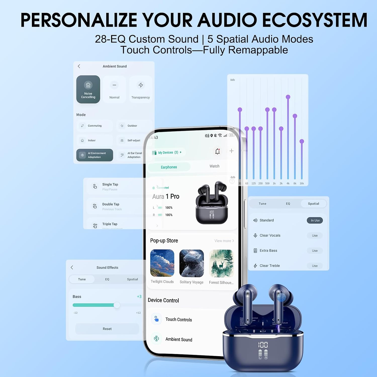 Thumbnail 4 de Wireless Earbuds with 60-Hour Playtime
