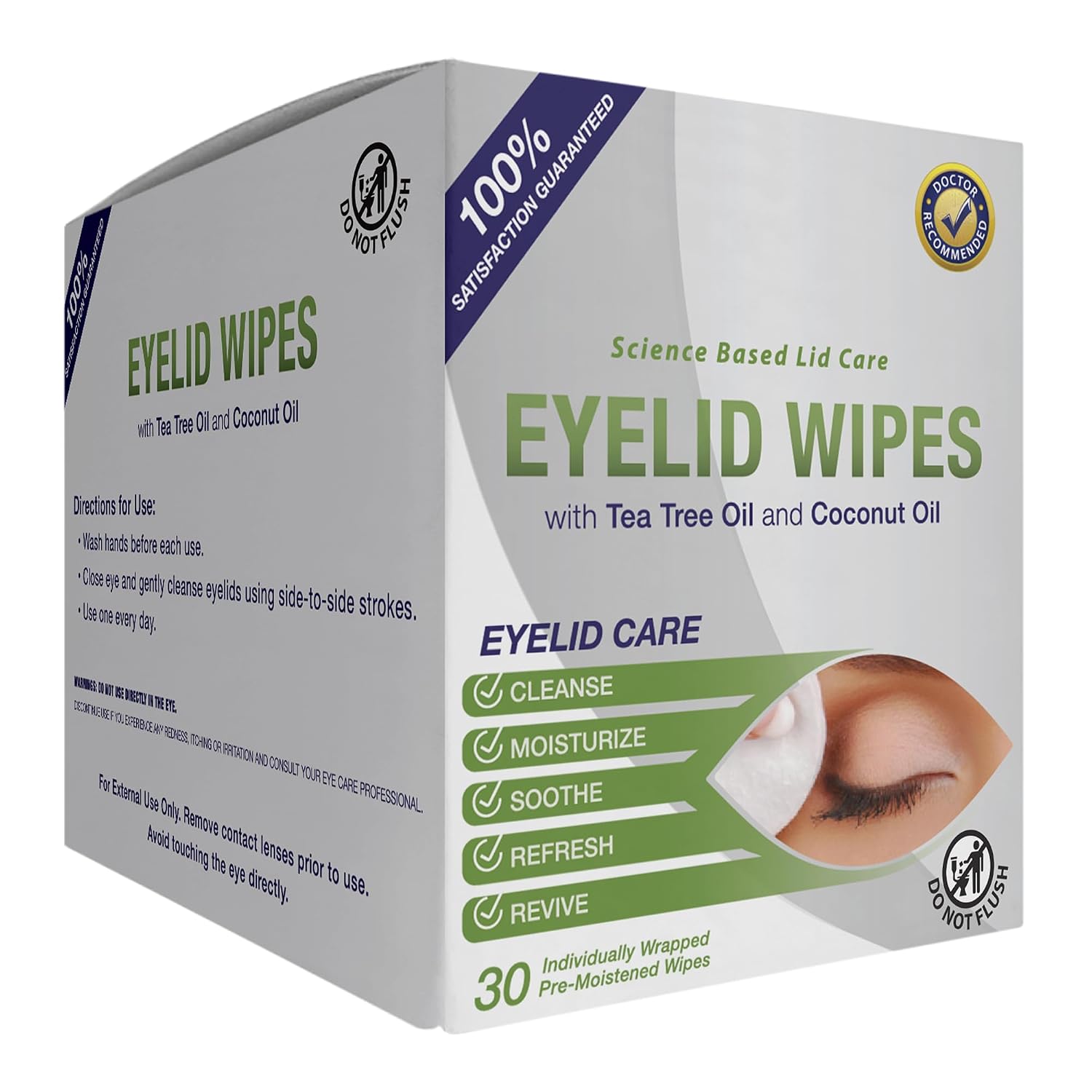 Thumbnail 5 de Lunovus Premium Eyelid Wipes with Tea Tree and Coconut Oil – 30 Count