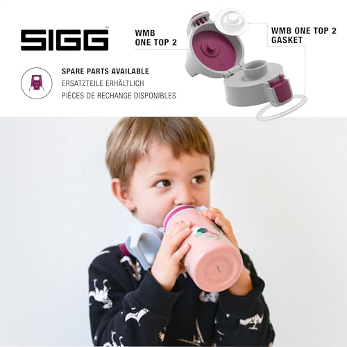 Thumbnail 3 de Sigg Edelstahl Trinkflasche Kinder Shield One Flora 0,5 L – BPA-frei, auslaufsicher, rosa