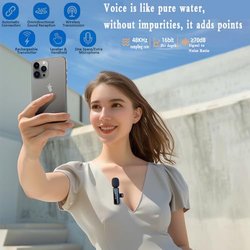 Thumbnail 3 de XIXIXIAXIA Wireless Lavalier Microphone for iPhone, Android & iPad