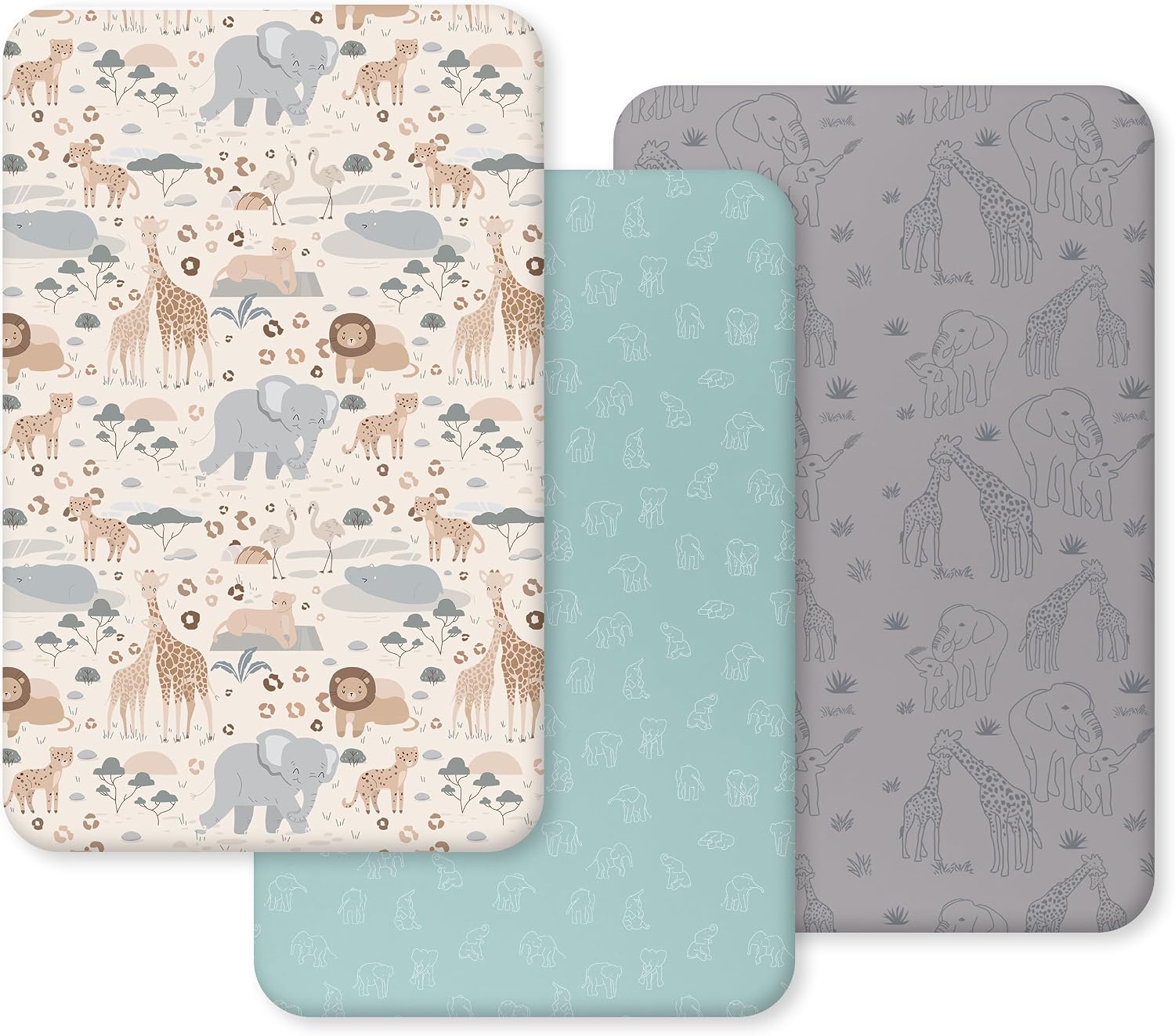Thumbnail 6 de Unnivoll Travel Cot Sheets 95x65cm