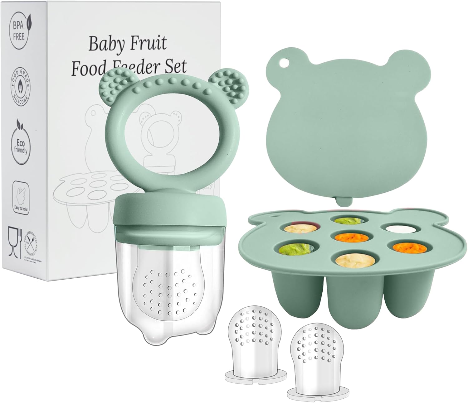 Detalle de WeSweet Baby Fruit Feeder – Silicone Baby Feeder for Solids and Teething Comfort