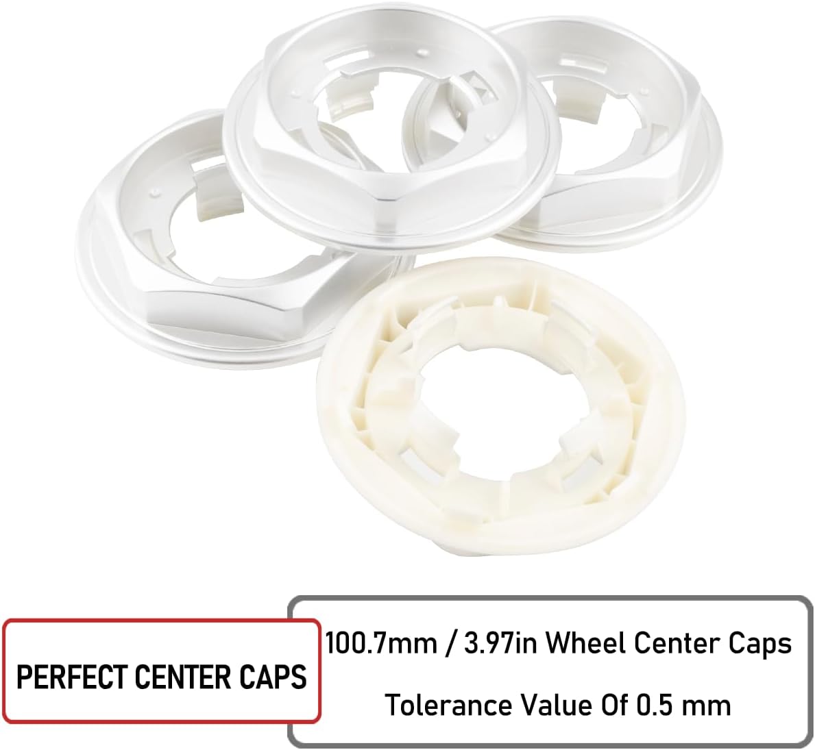 Thumbnail 6 de RhinoTuning 4 x Hub Caps 101 mm Universal Wheel Centre Caps for Alloy Wheels (BBS RM 001 compatible)