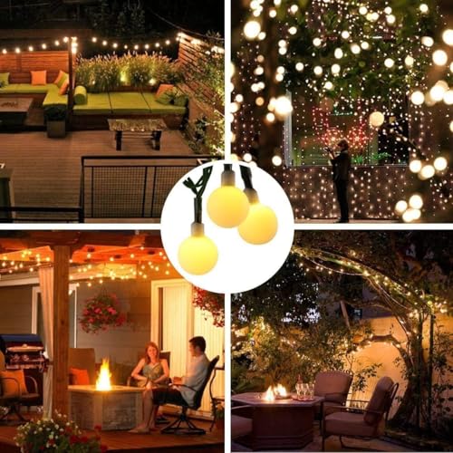 Detalle de Augone 15M/49ft 120 LED Fairy Lights – Warm White, Plug-in Indoor & Outdoor Decoration