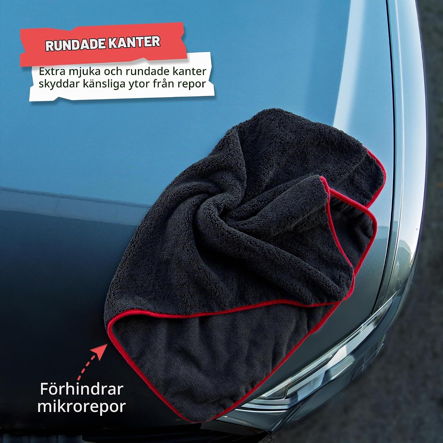 Detalle 2 de SPRINGER ZX1600 bilhandduk i mikrofiber, 90 x 60 cm med mjuka kanter