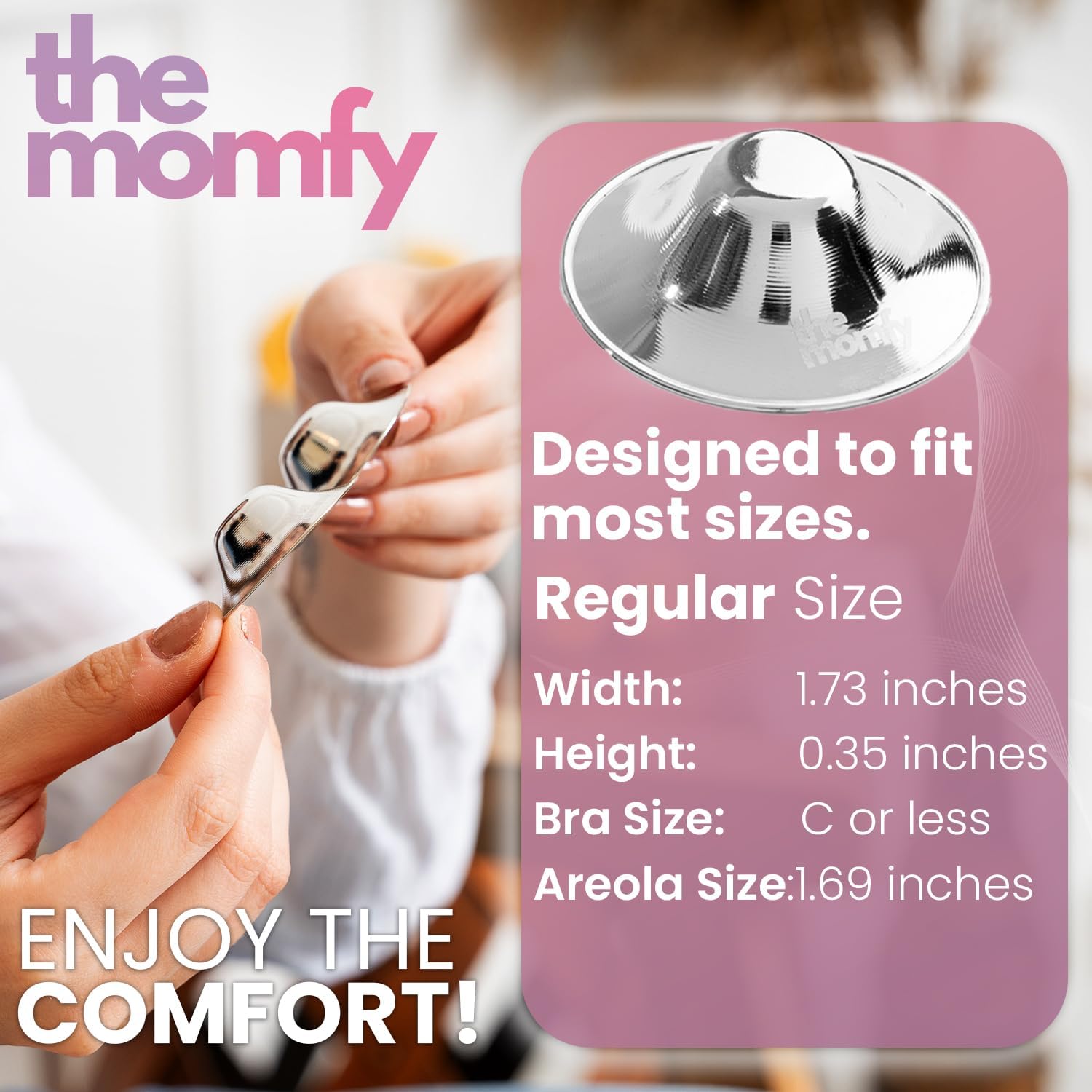 Thumbnail 4 de MOMFY Silver Nursing Cups 1 pair — nipple shields 🩺