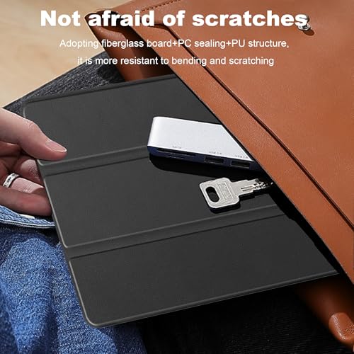 Detalle 2 de Rojeuinn Coque et Étui Intelligent en Cuir pour Xiaomi Pad Mini 8.8" 2025 – Noir (Protection Écran Verre Trempé + Support)