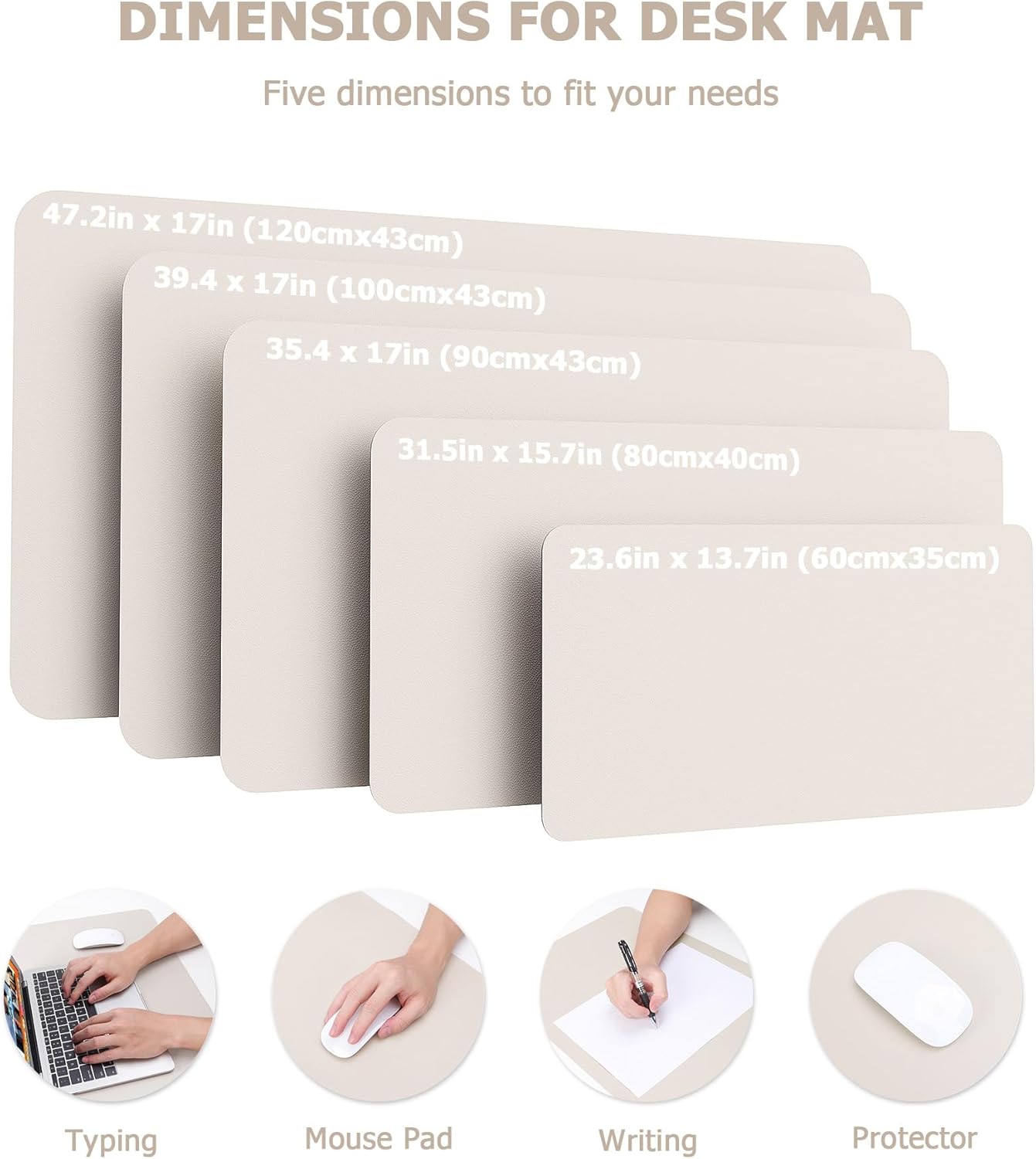 Thumbnail 2 de MOLMO Non-Slip Desk Mat (Waterproof) – Grey, large 100 x 43 cm desk & mouse pad