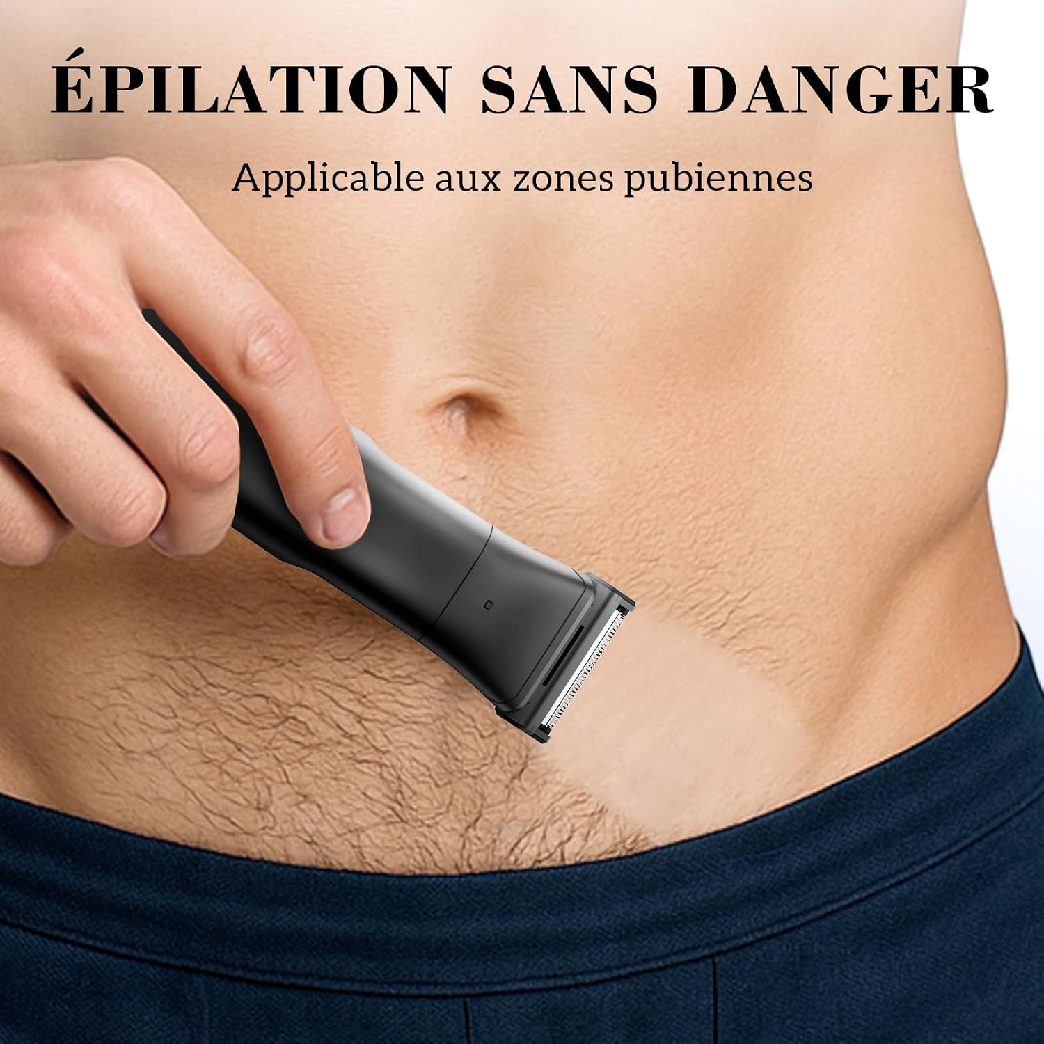 Detalle de MAXGROOM 2 en 1 Tondeuse Corps Homme Intime: rasoir électrique IPX6, lames double face et sabot 1–10 mm
