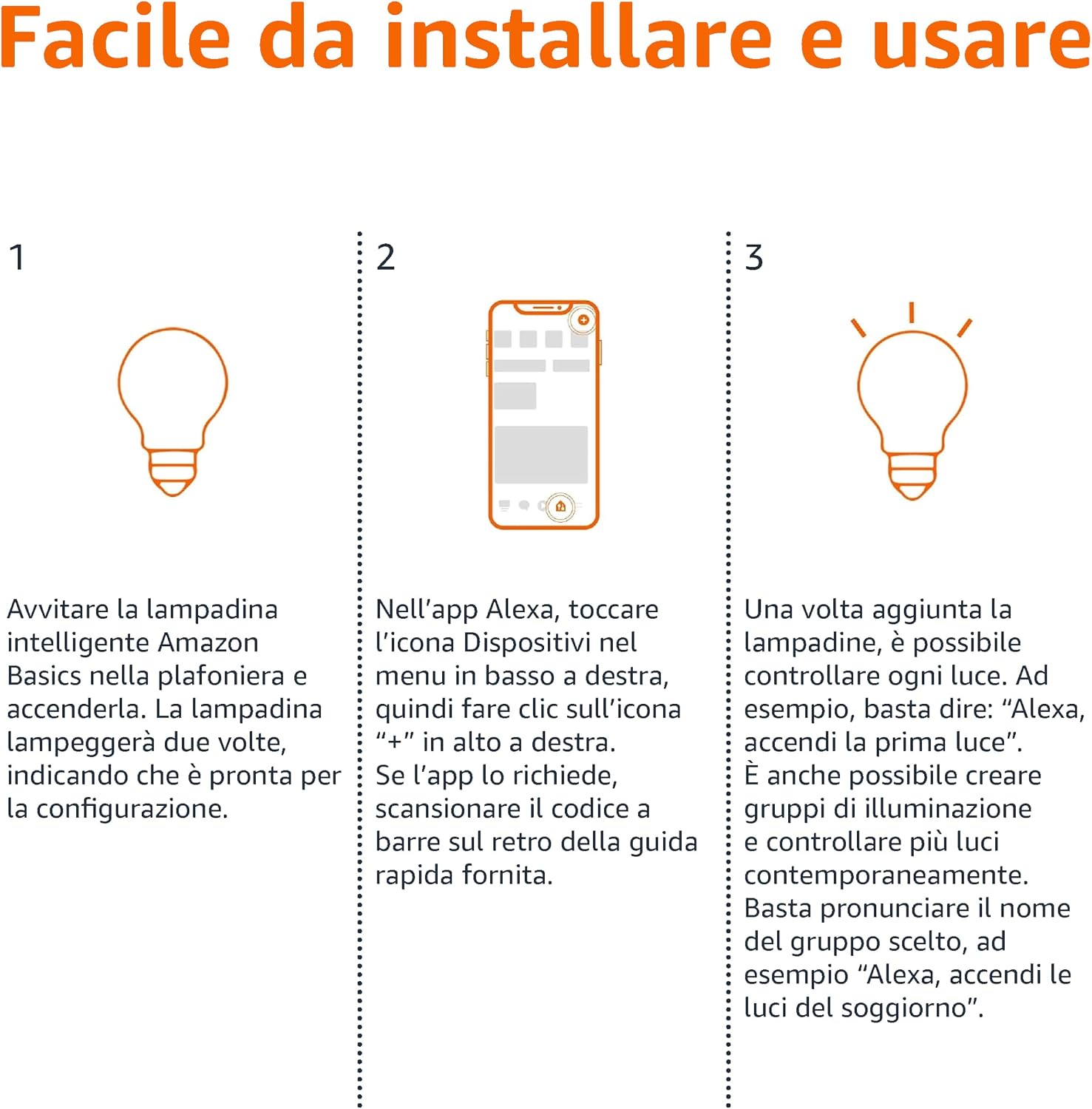 Thumbnail 4 de Amazon Basics Lampadina LED intelligente E27 8W (60W equivalente) 2 confezione – multicolore, Alexa-only