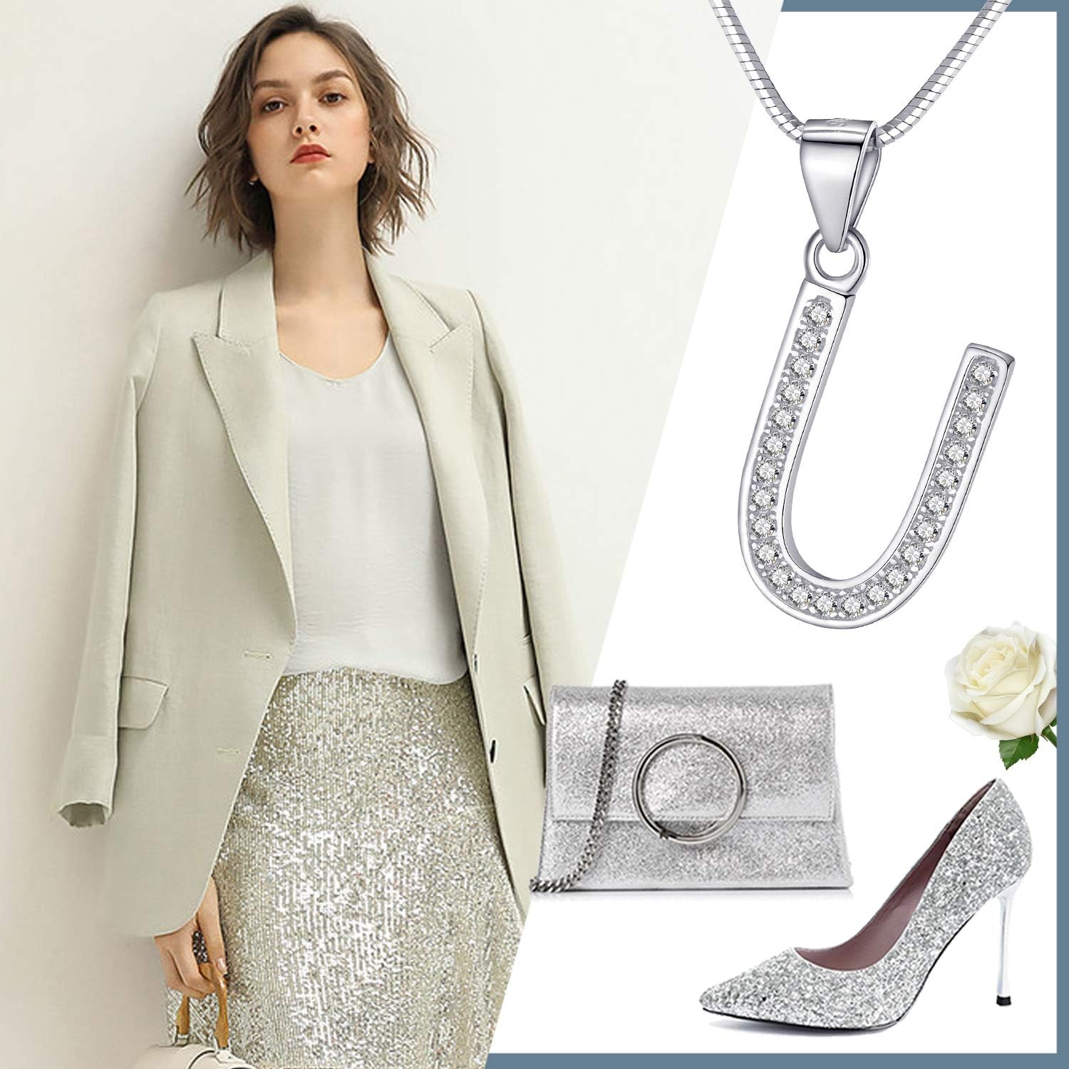 Thumbnail 4 de Morella collar letra 45 cm plata 925
