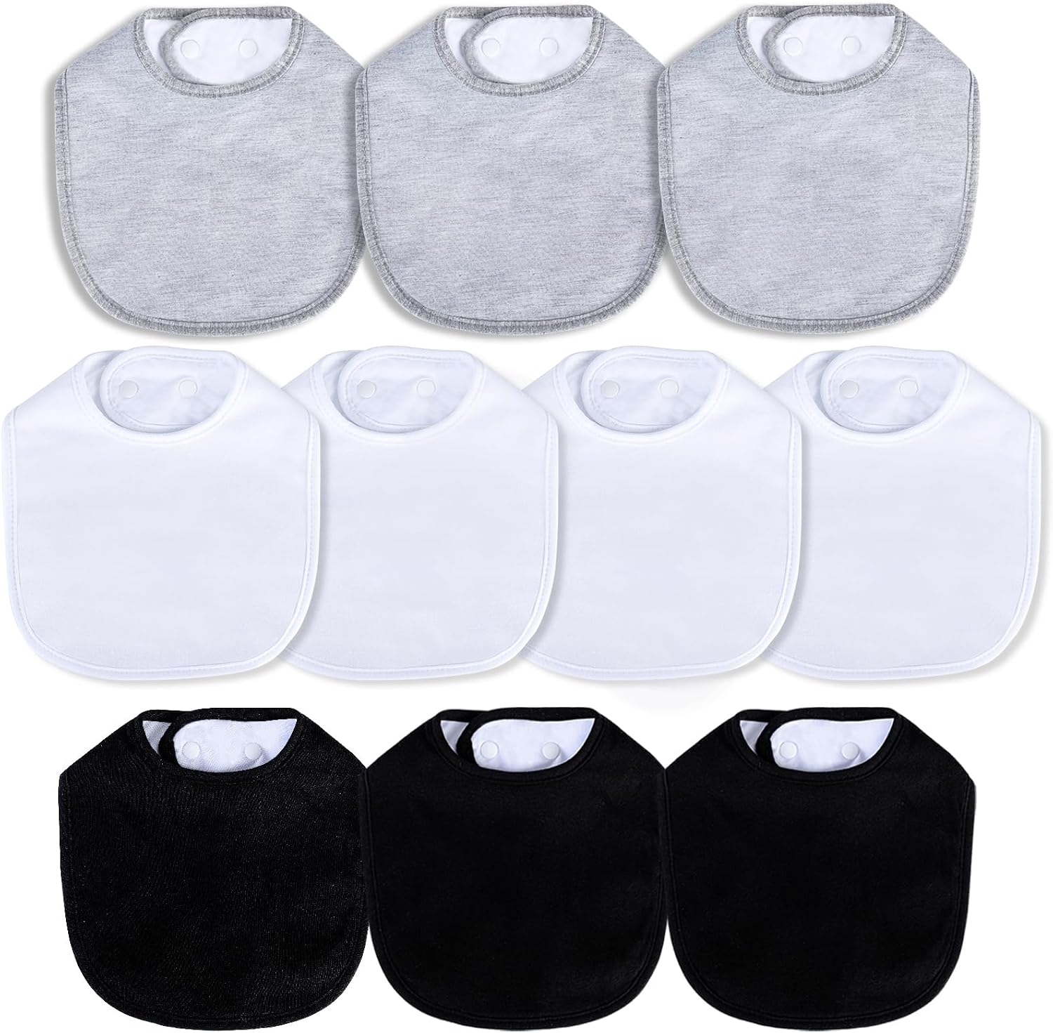 Thumbnail 6 de Hakochia Waterproof Baby Bibs (4-Layer Cotton) with Adjustable Snaps, 10-Pack for 0–12 Months