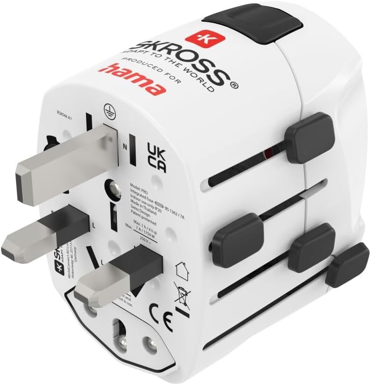 Thumbnail 2 de Hama Reiseadapter weltweit – Universal-Adapter für mehr als 150 Länder (Typ G/B/I/J/L/N) in Weiß
