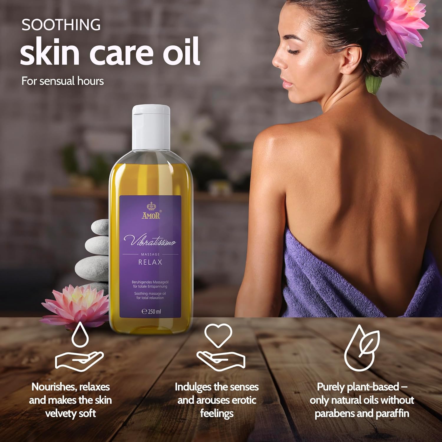Thumbnail 2 de Vibratissimo “Relax” Soothing Massage Oil (250 ml) with dosing cap
