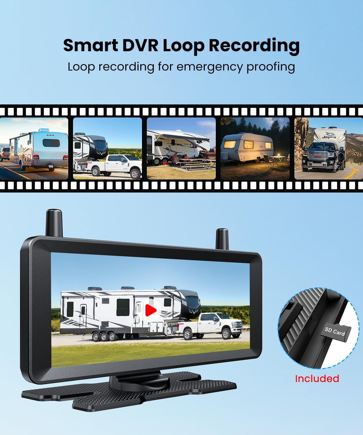 Thumbnail 5 de AUTO-VOX RV Backup Camera 7.2" DVR