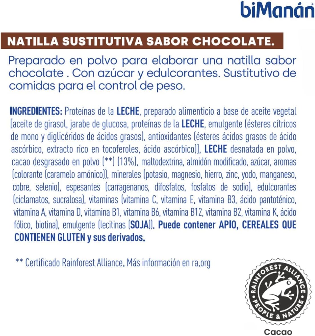 Thumbnail 3 de biManán - Natillas de Chocolate, Suplemento Bajas Calorías 🍫