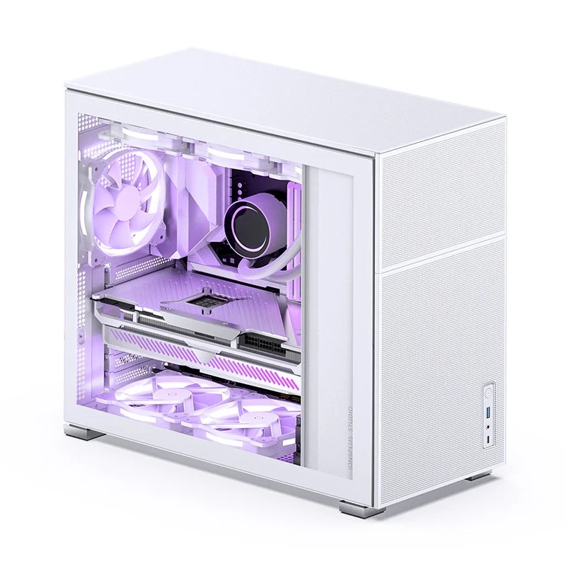 Detalle de Jonsbo D41 MESH (Blanco) Chasis ATX / MicroATX / Mini-ITX con panel frontal mallado