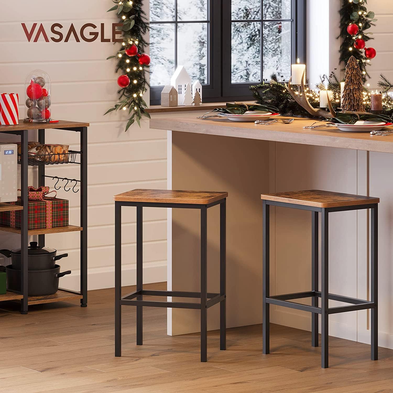 Detalle 2 de VASAGLE LBC65X Sgabelli da bar 120 kg