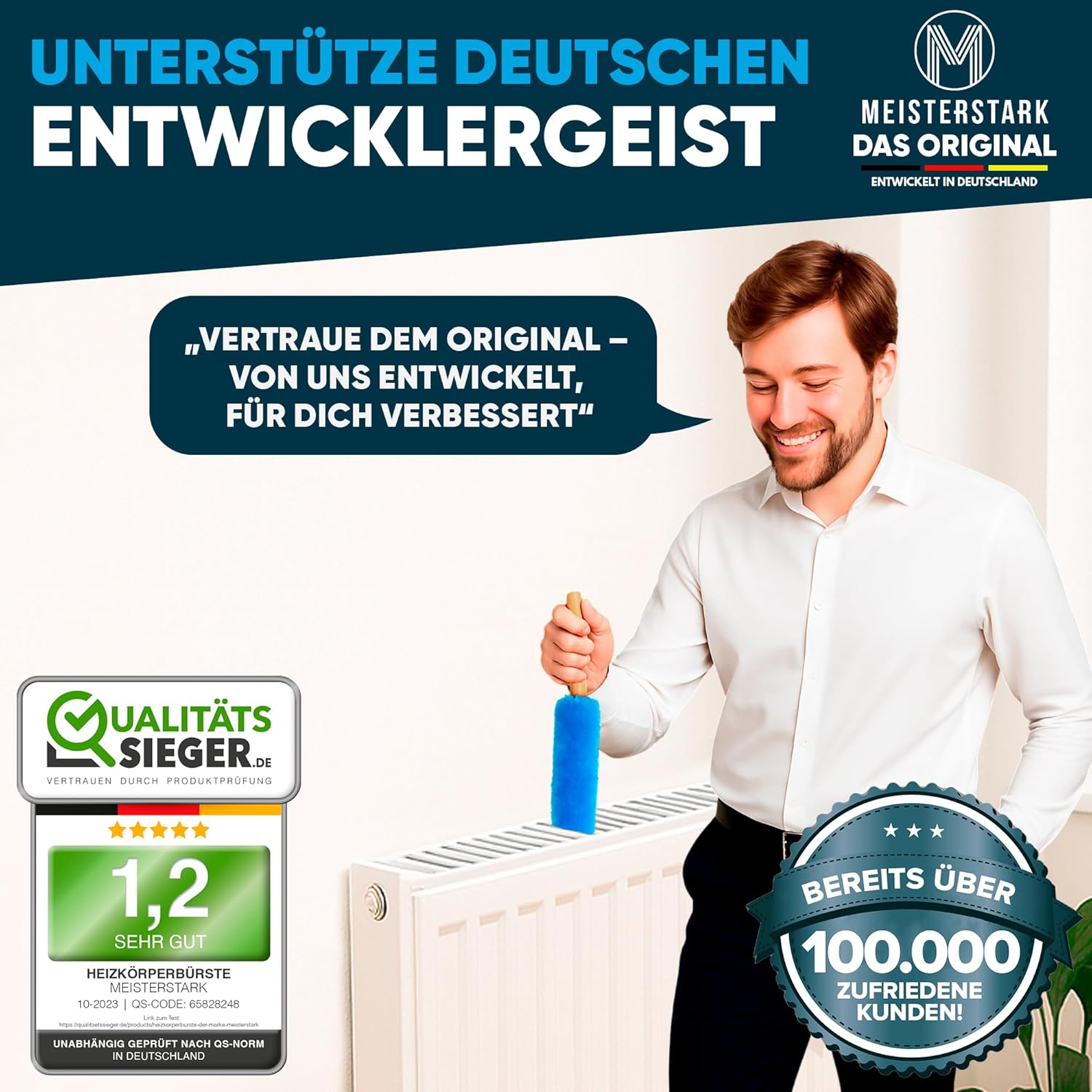 Thumbnail 5 de DIE ORIGINAL Heizungsbürste lang 115 cm Heizkörperbürste