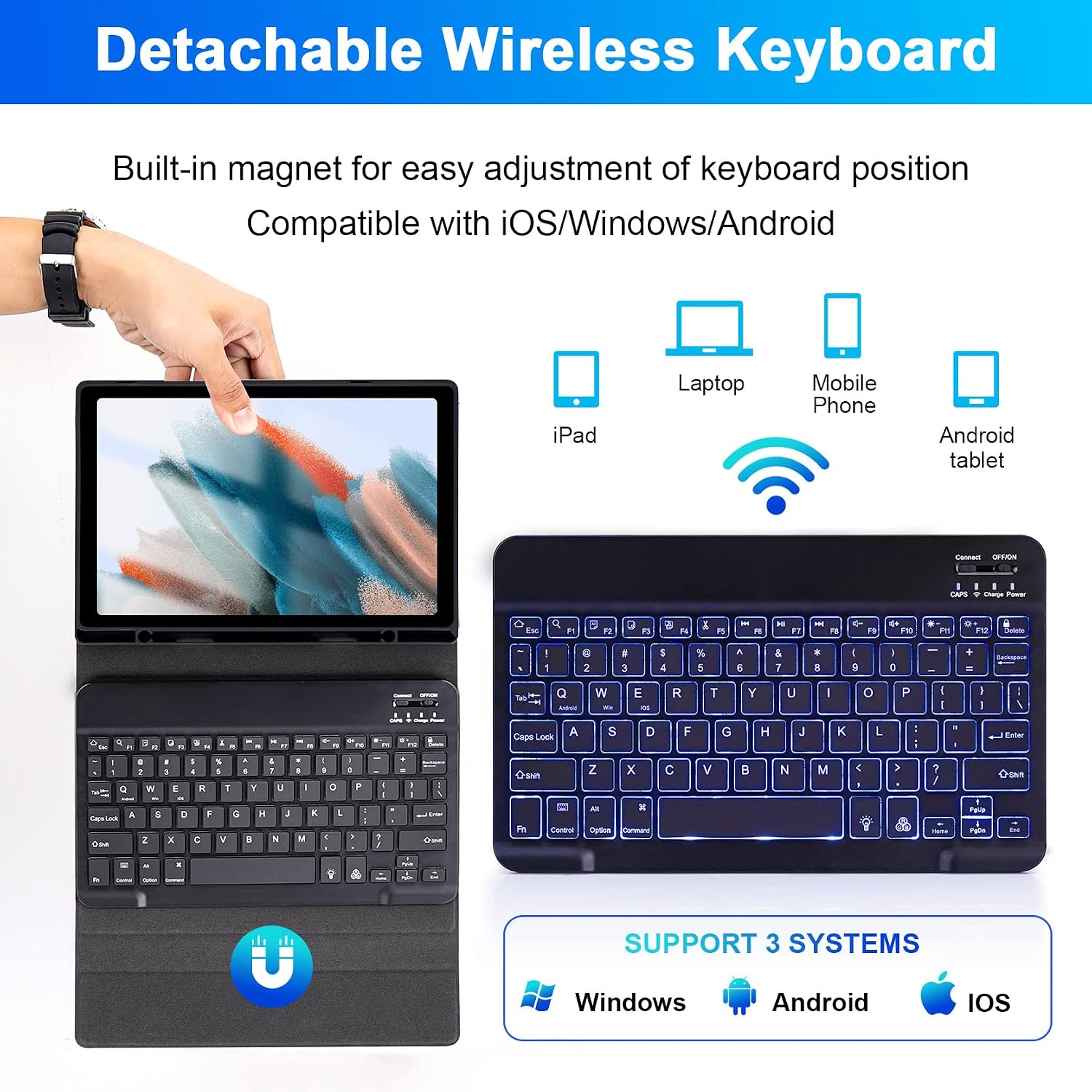 Thumbnail 3 de SOPPY Backlit Keyboard Case A8
