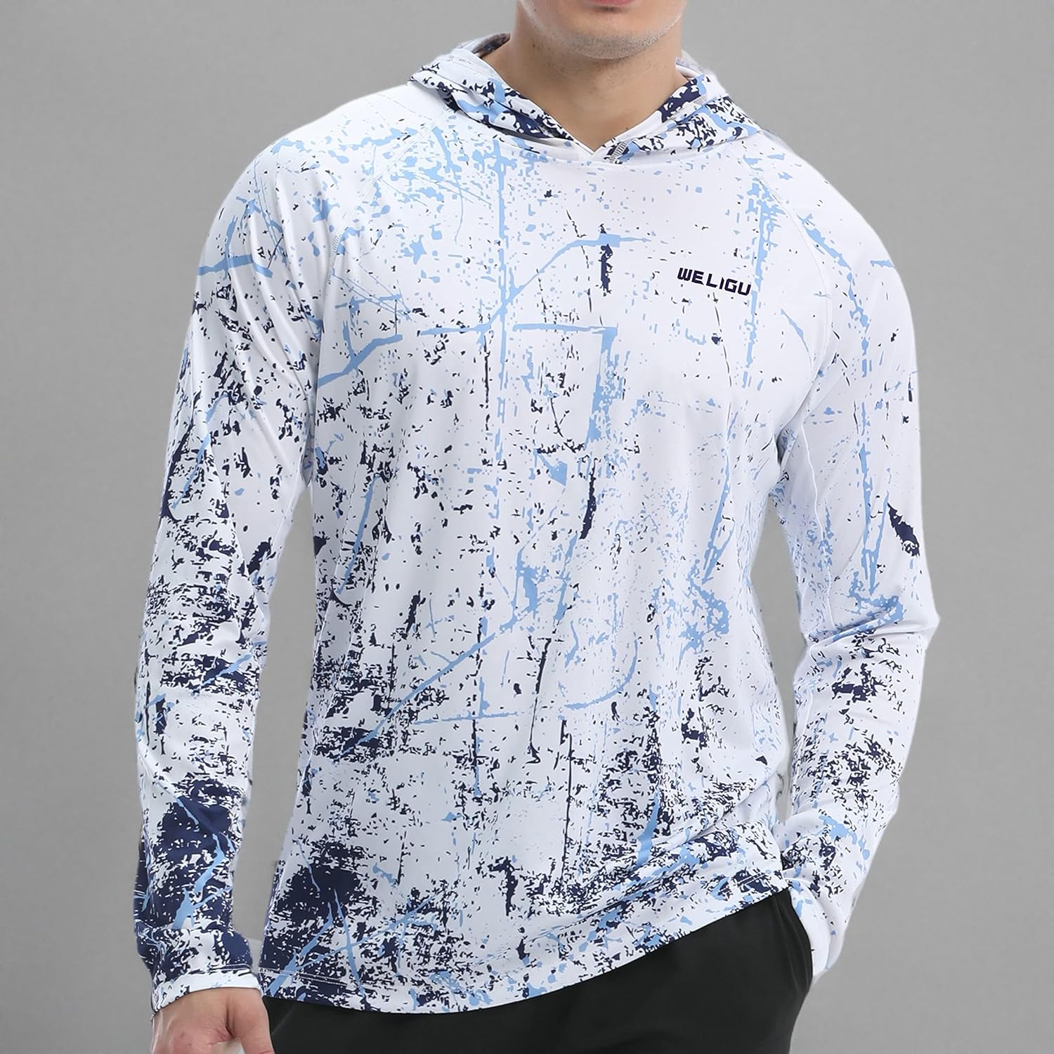 Thumbnail 5 de Men's UPF 50+ Sun Protection Hoodie Shirt – Long Sleeve Lightweight UV Shirt for Outdoor Activities