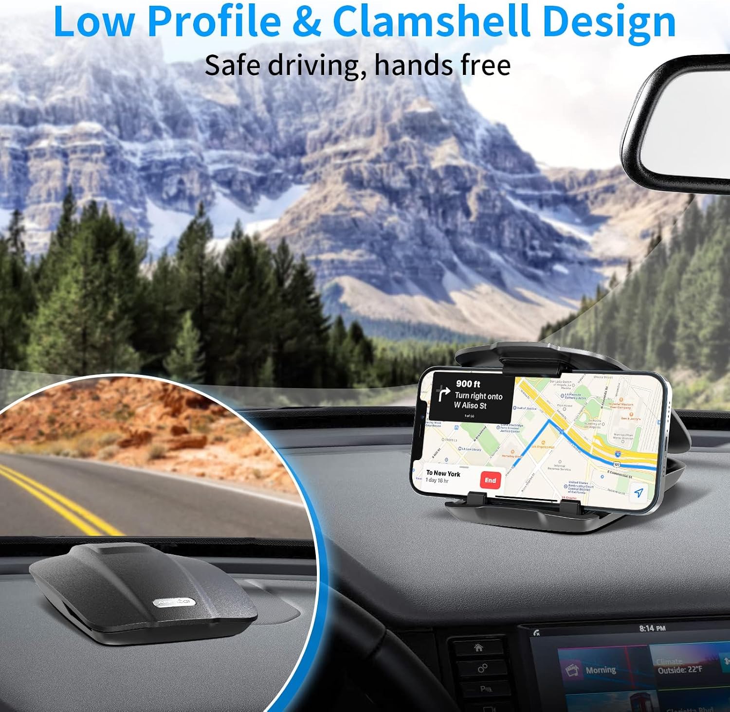 Thumbnail 6 de APPS2Car GPS02 Dashboard Sat Nav Mount, Folding Shell and 3M Adhesive Base