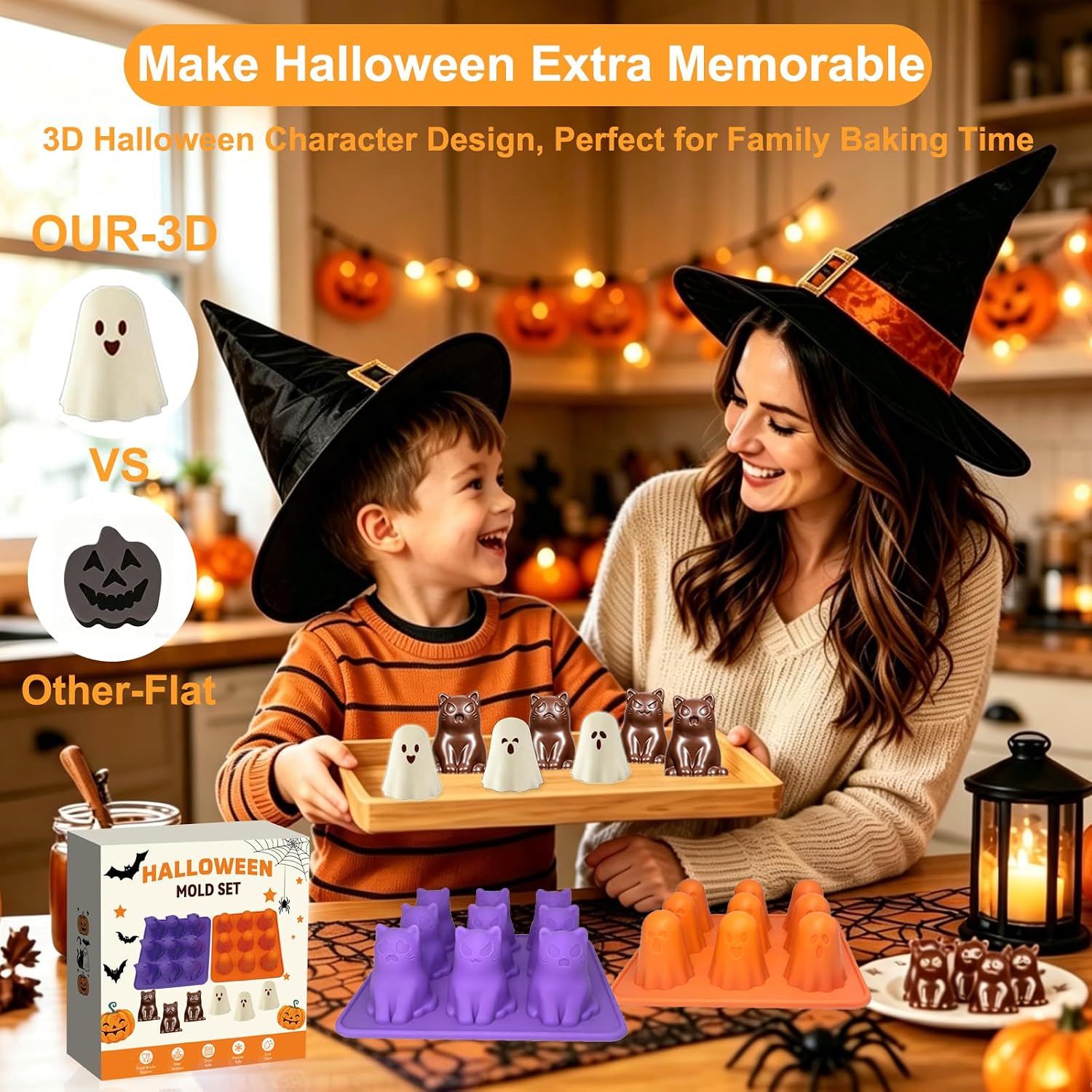 Detalle de Silicone Halloween Molds, 2-Pack