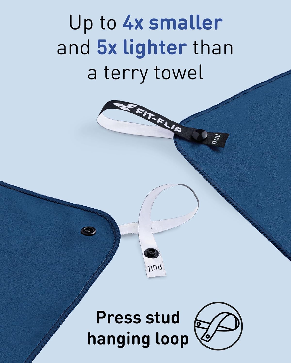 Detalle de Fit-Flip Microfibre towel compact quick-dry towel 🧖