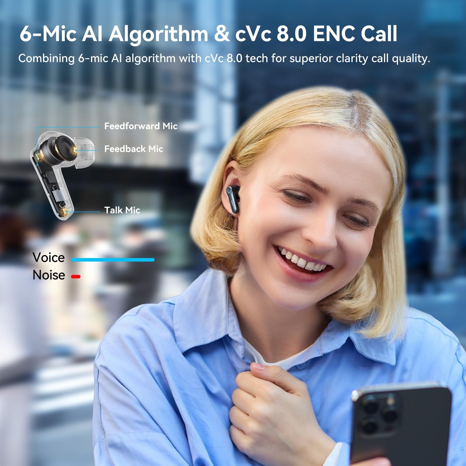 Detalle 1 de EarFun Air Pro 4 ANC earbuds, 52H playtime