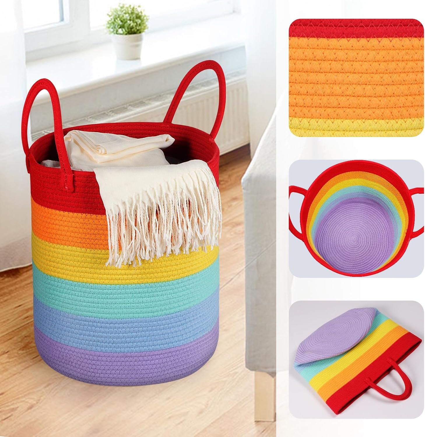 Thumbnail 3 de Univivi New Laundry Basket 40L woven storage basket