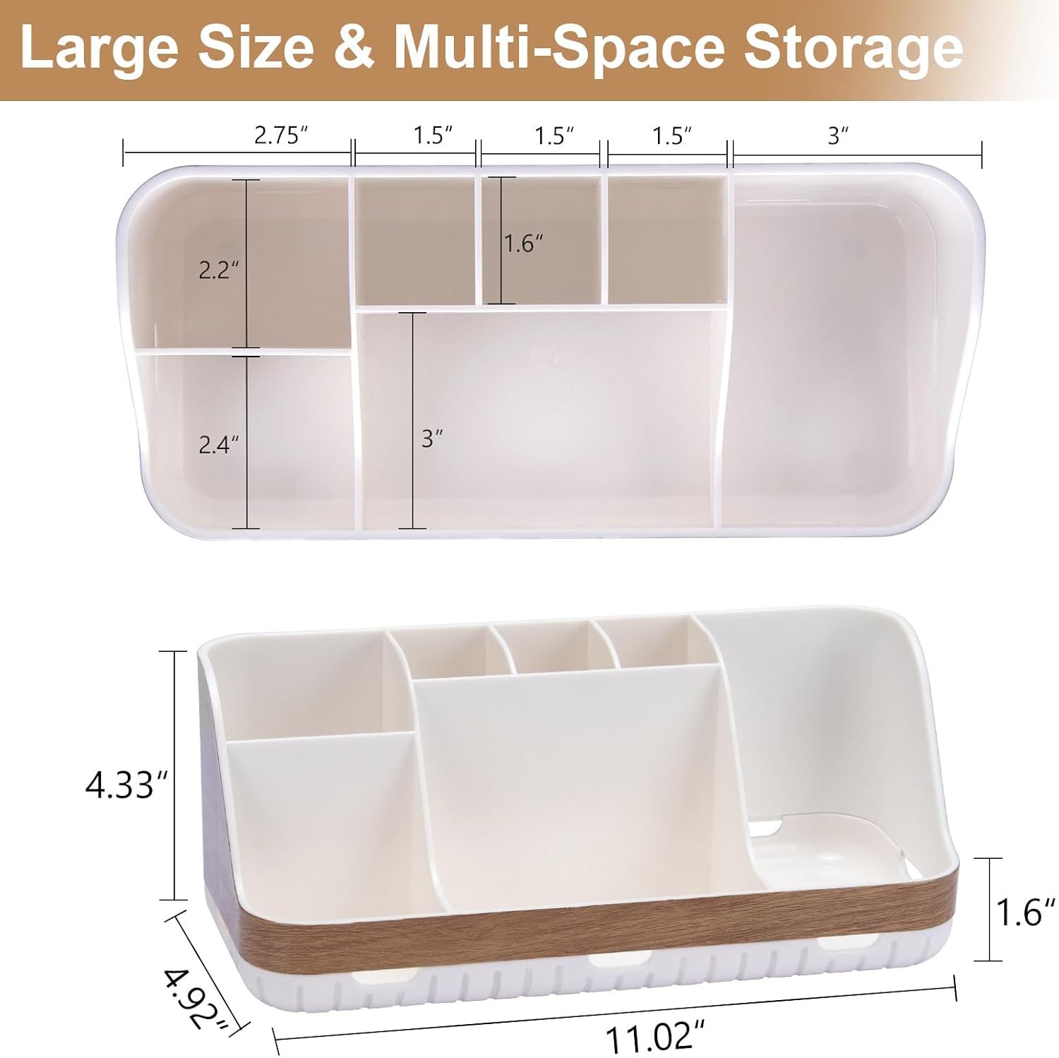 Thumbnail 6 de GFWARE Bathroom Organizers and Storage 7-Compartment Toothbrush Holder