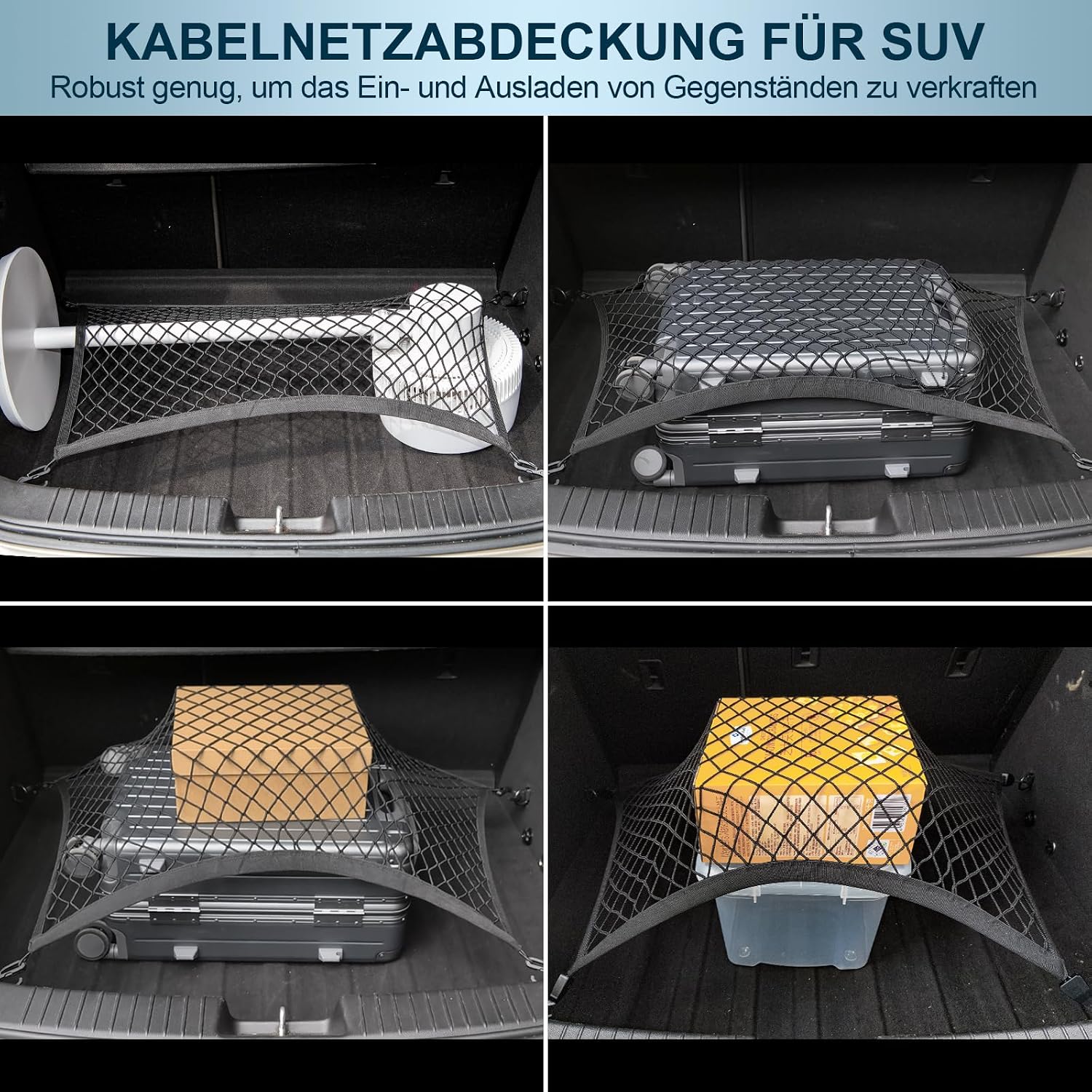 Thumbnail 4 de VEHIRIE Cargo Net Car Boot Net 70x50 cm