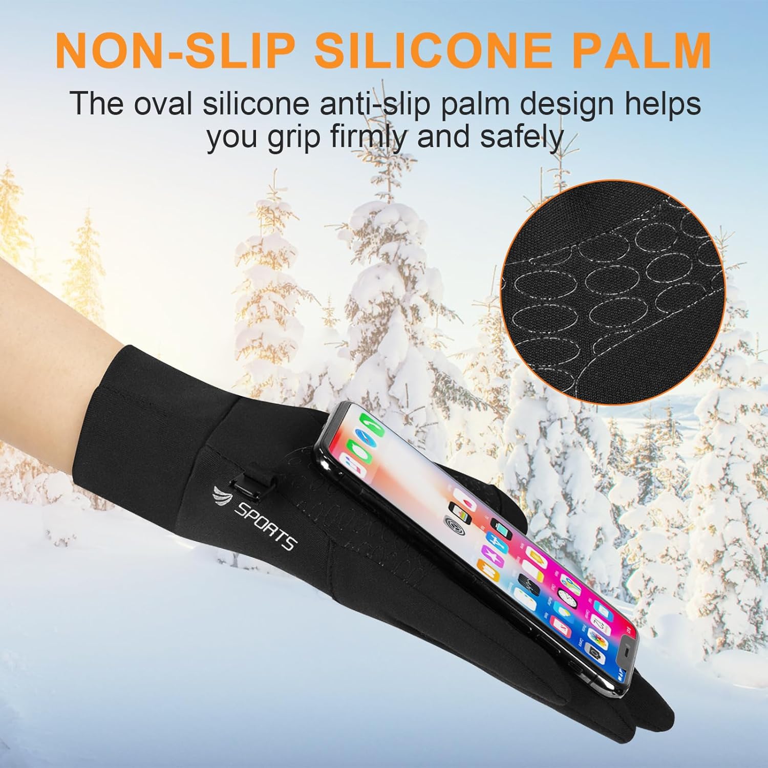 Detalle 2 de Natugloe Running Gloves touchscreen anti‑slip cycling gloves