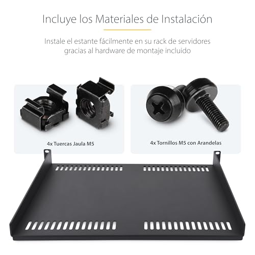 Thumbnail 5 de StarTech.com Estante ventilado 1U 40,6 cm, carga 14 kg 🖥️