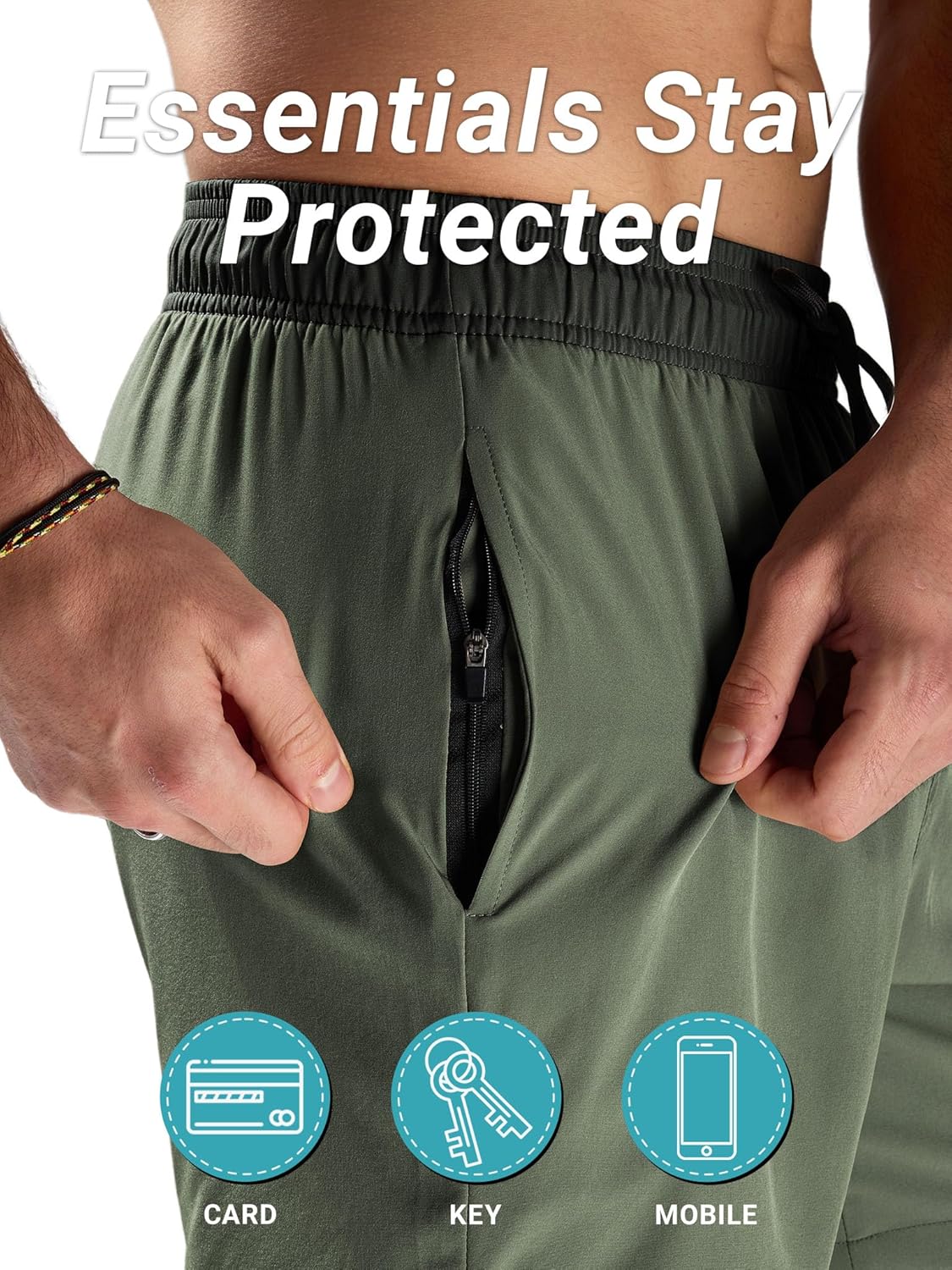 Thumbnail 4 de Arcweg men’s swim trunks board shorts with zipper pockets and mesh lining