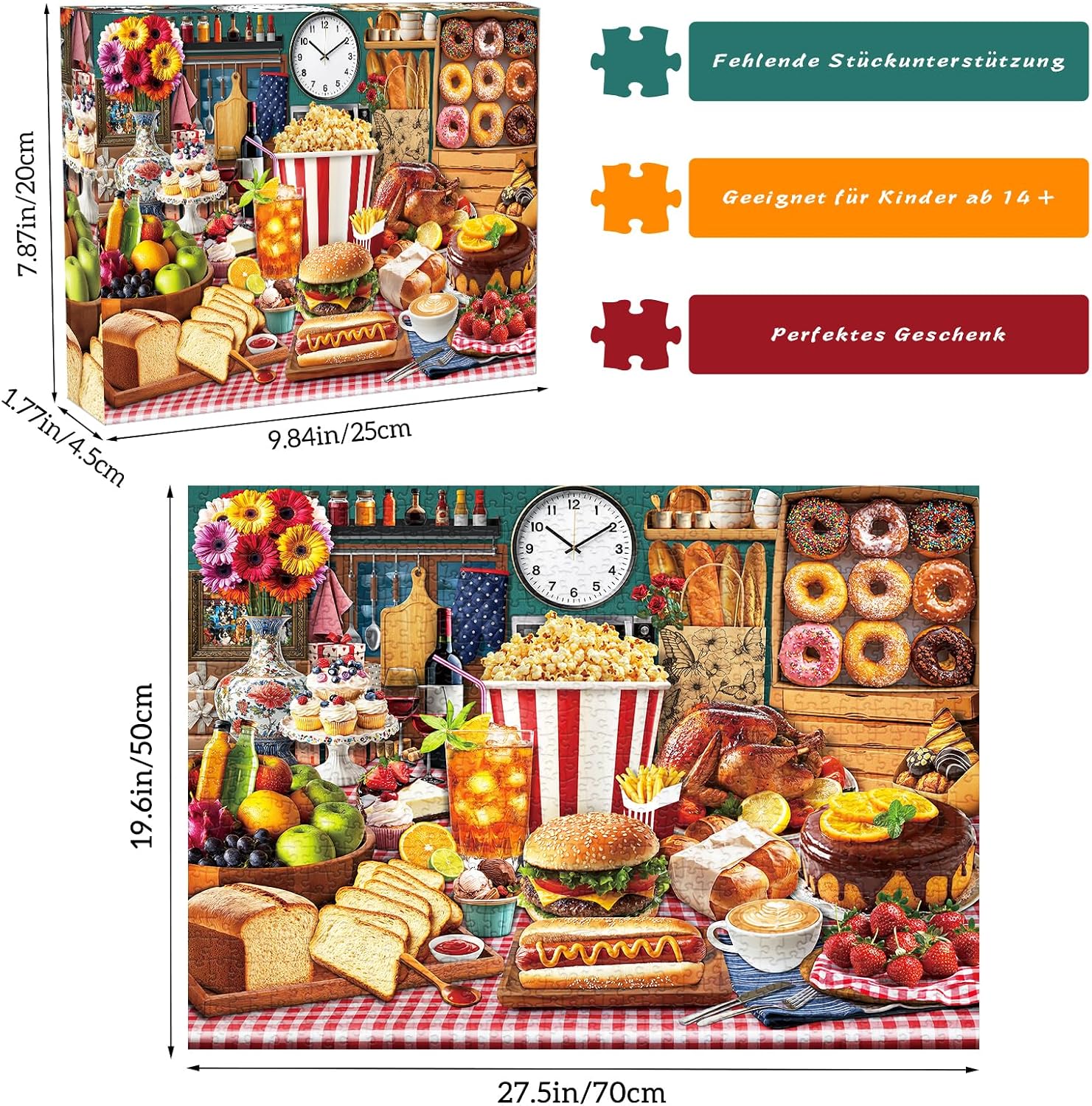Thumbnail 5 de HUADADA Puzzle 1000 Teile für Erwachsene – 70 x 50 cm, klassische Motiv-Variante ab 14 Jahren