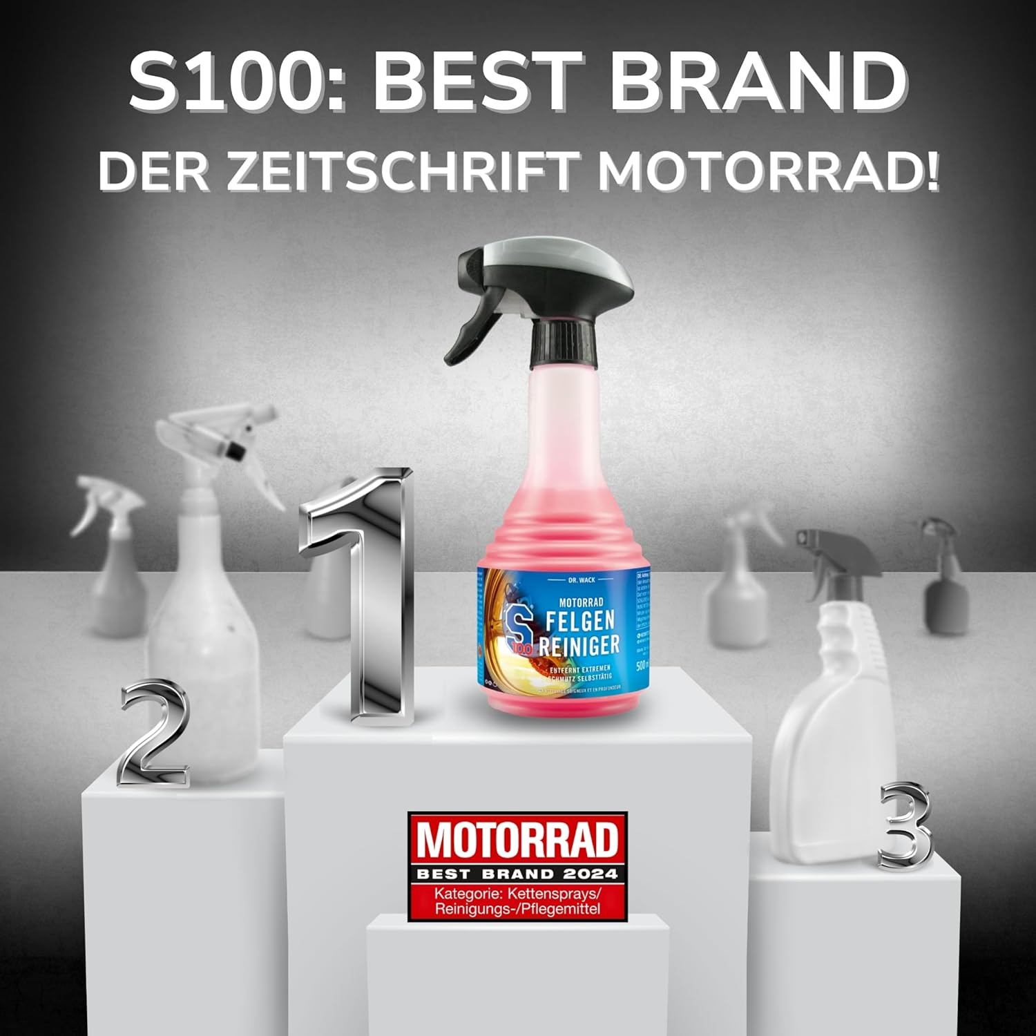 Thumbnail 2 de DR. WACK S100 Motorrad Felgenreiniger 500 ml – Gel-Formel, säurefrei