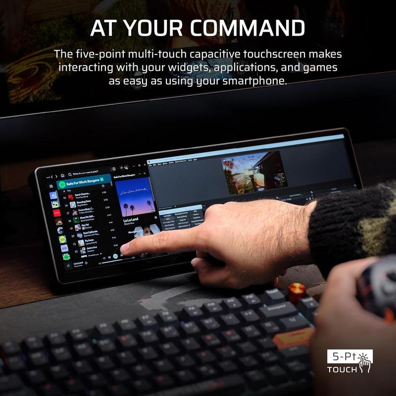 Detalle de Corsair XENEON Edge 14,5" Monitor Gaming táctil 2K 32:9 — USB-C y HDMI