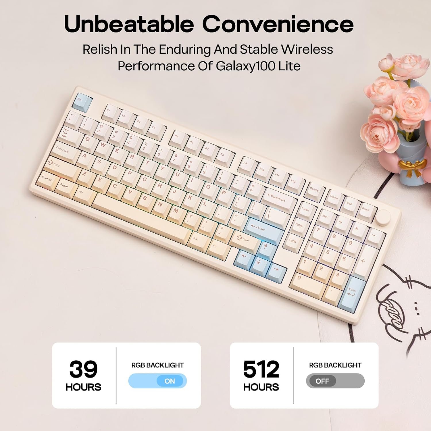 Detalle 2 de EPOMAKER Galaxy100 Lite 1800 Aluminum Gaming Keyboard ⌨