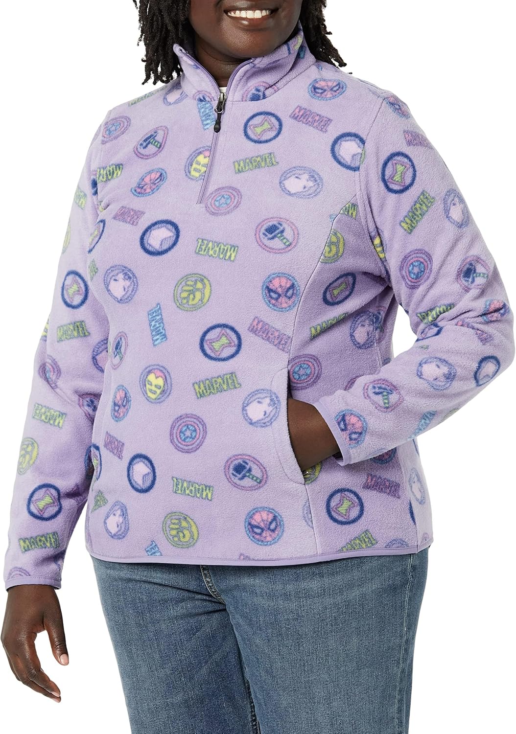 Thumbnail 4 de Amazon Essentials Disney | Marvel | Star Wars women’s polar fleece quarter-zip mock jacket
