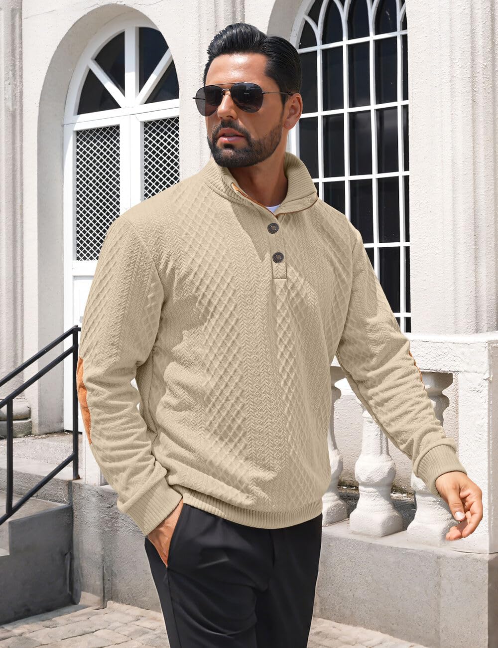 Thumbnail 3 de QOSOQ Pullover Quarter Button Sweatshirt