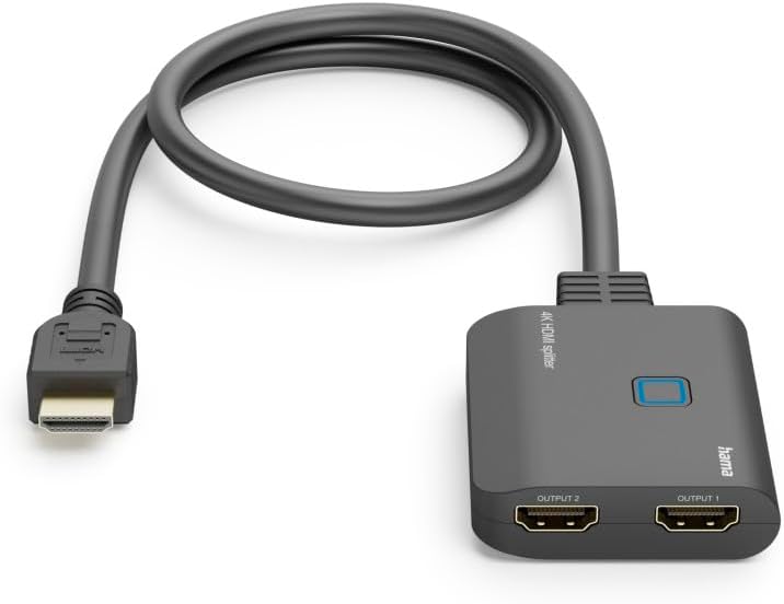 Thumbnail 1 de Hama Splitter HDMI™ 4K 1 entrée vers 2 sorties (noir) : du 4K pour partager un même écran
