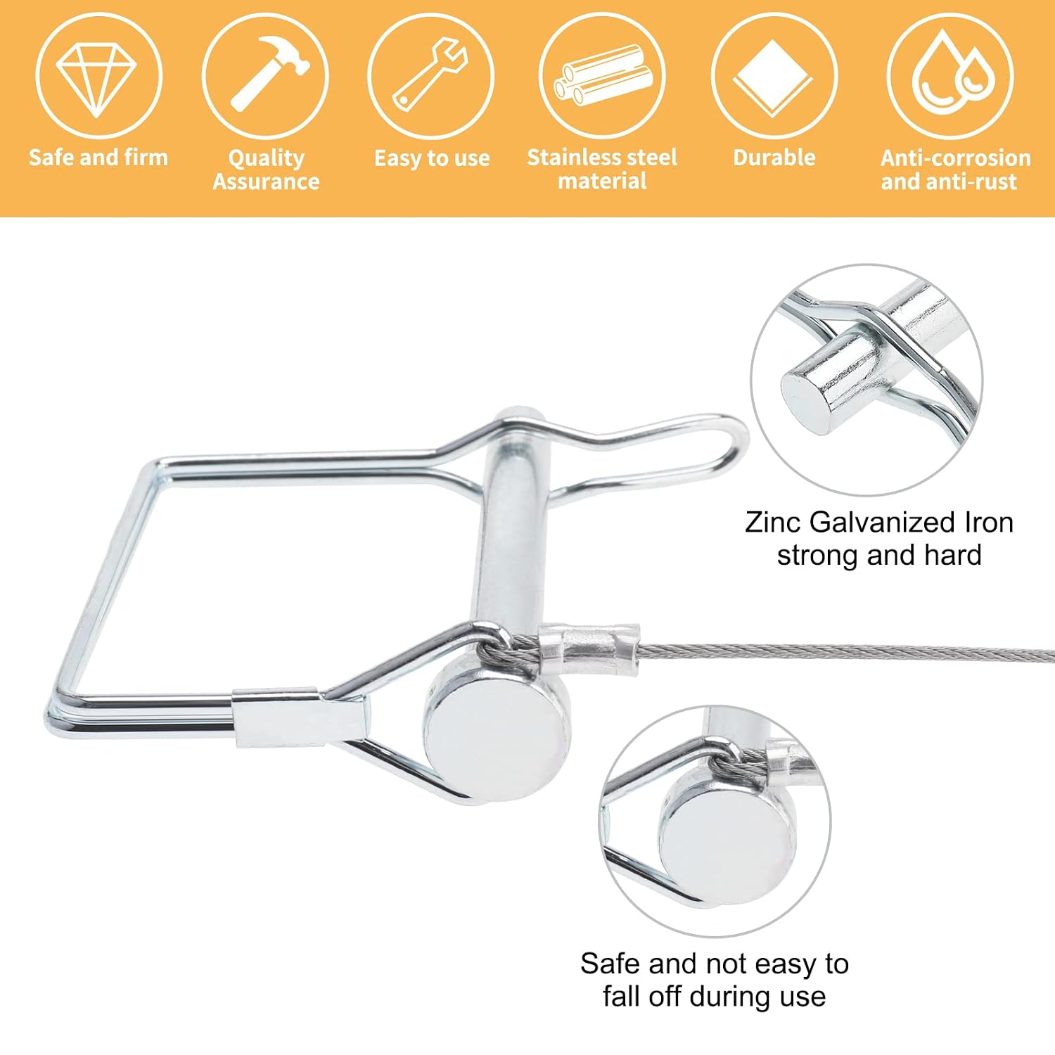 Detalle 1 de AuInLand trailer coupler pin, 5/16-inch diameter