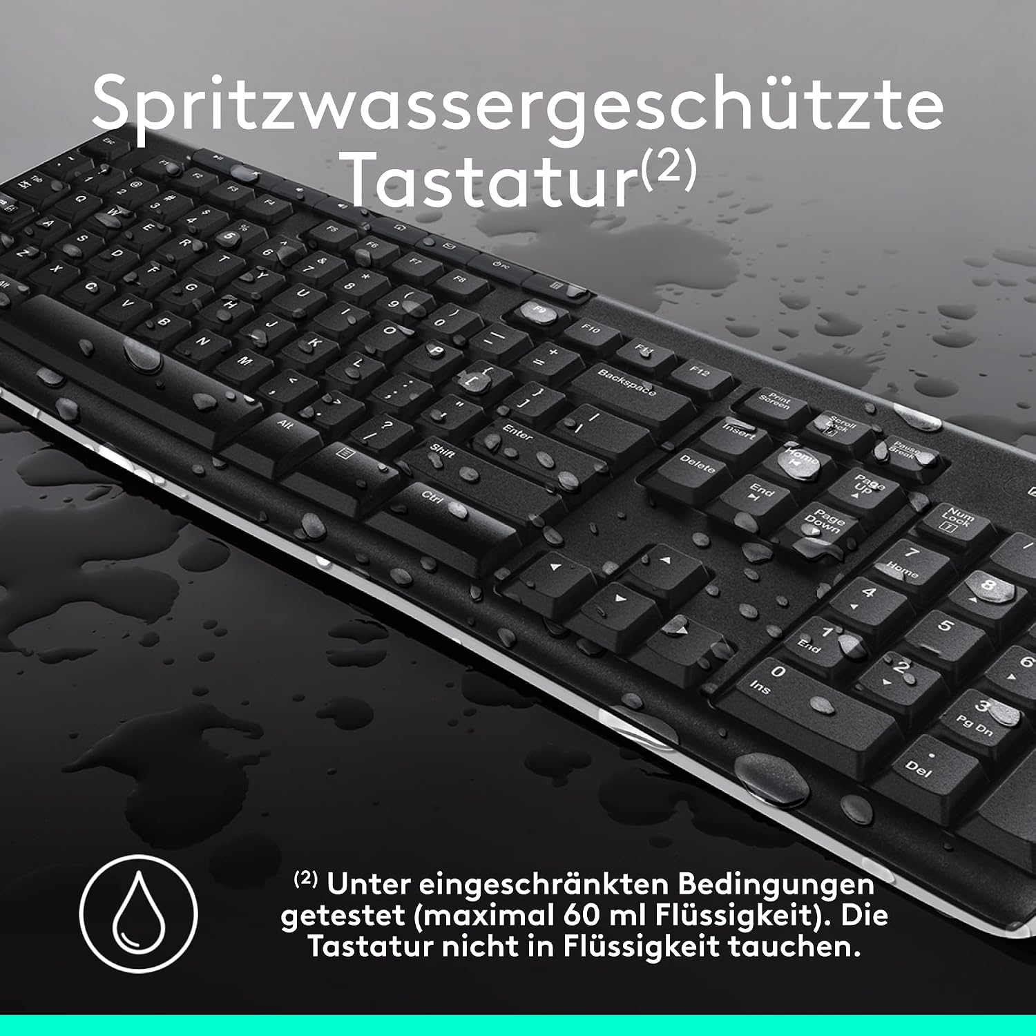 Detalle de Logitech MK270 Kabelloses Set mit Tastatur und Maus für Windows