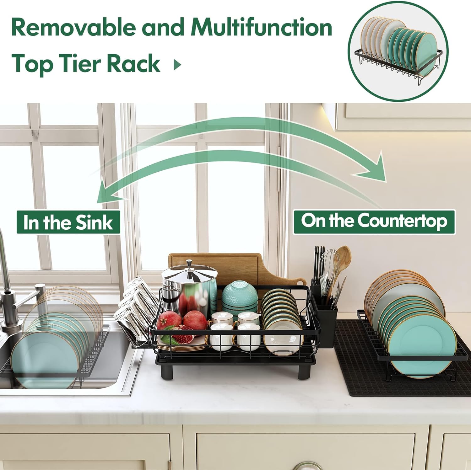 Thumbnail 5 de MAJALiS 2 Tier Dish Rack 43cm 🍽