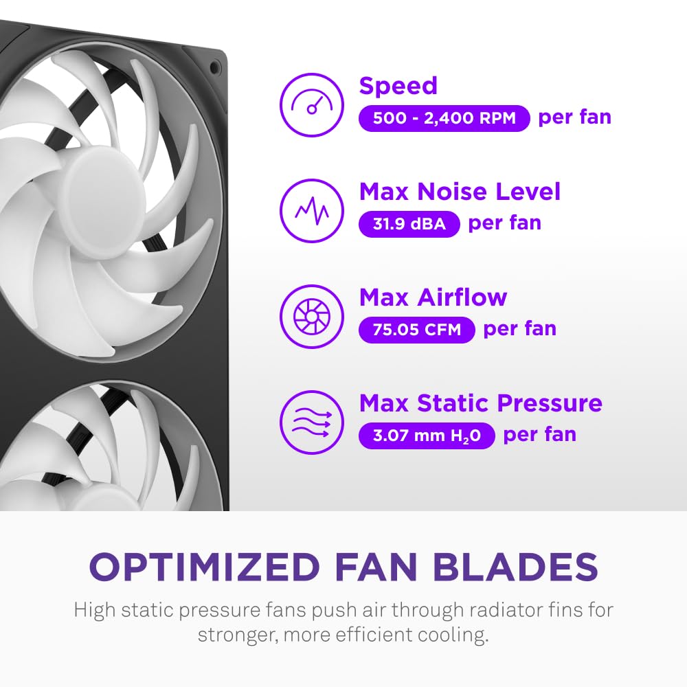Thumbnail 4 de NZXT AIO CPU liquid cooler 360 mm