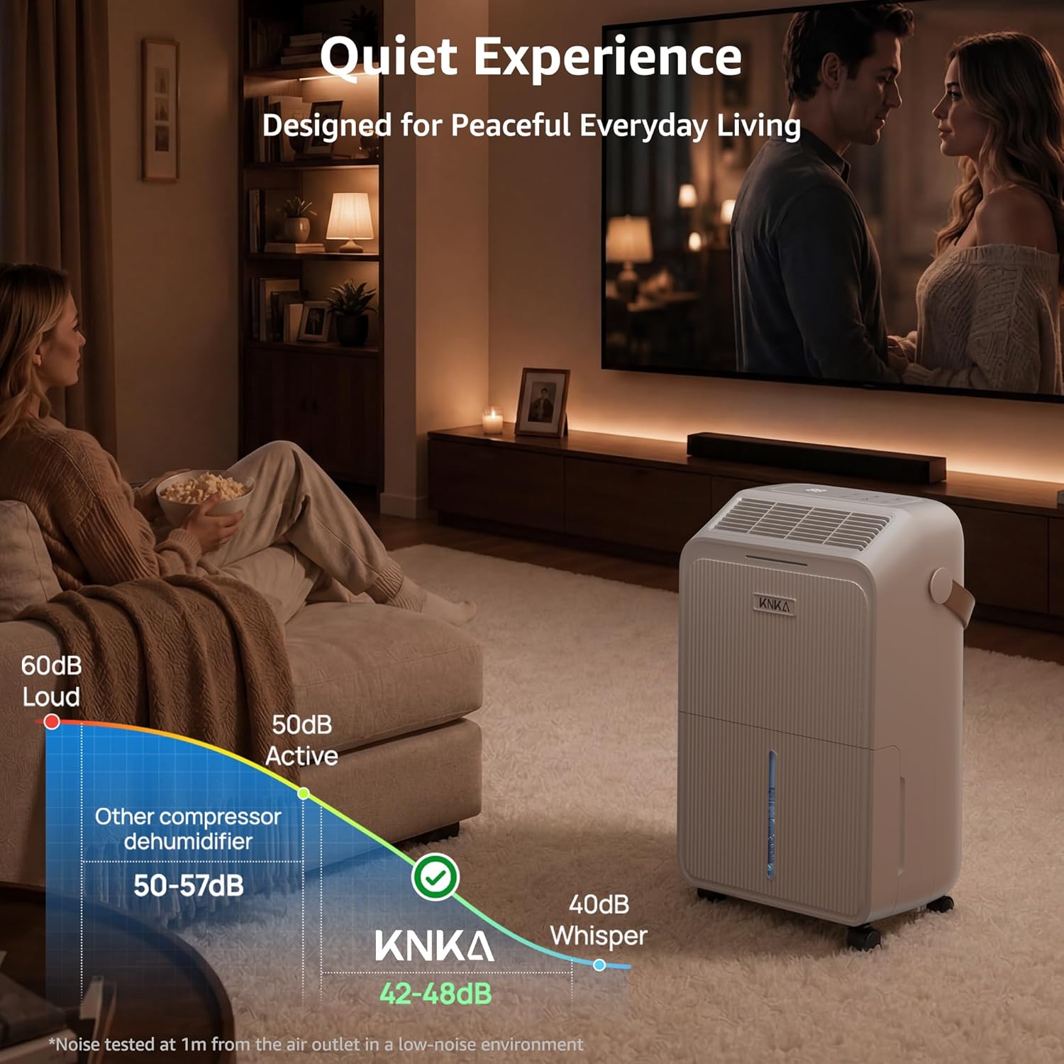 Thumbnail 4 de KNKA PD22SC-12 Dehumidifier, 34 Pints/Day, 2,500 Sq. Ft., Drain Hose