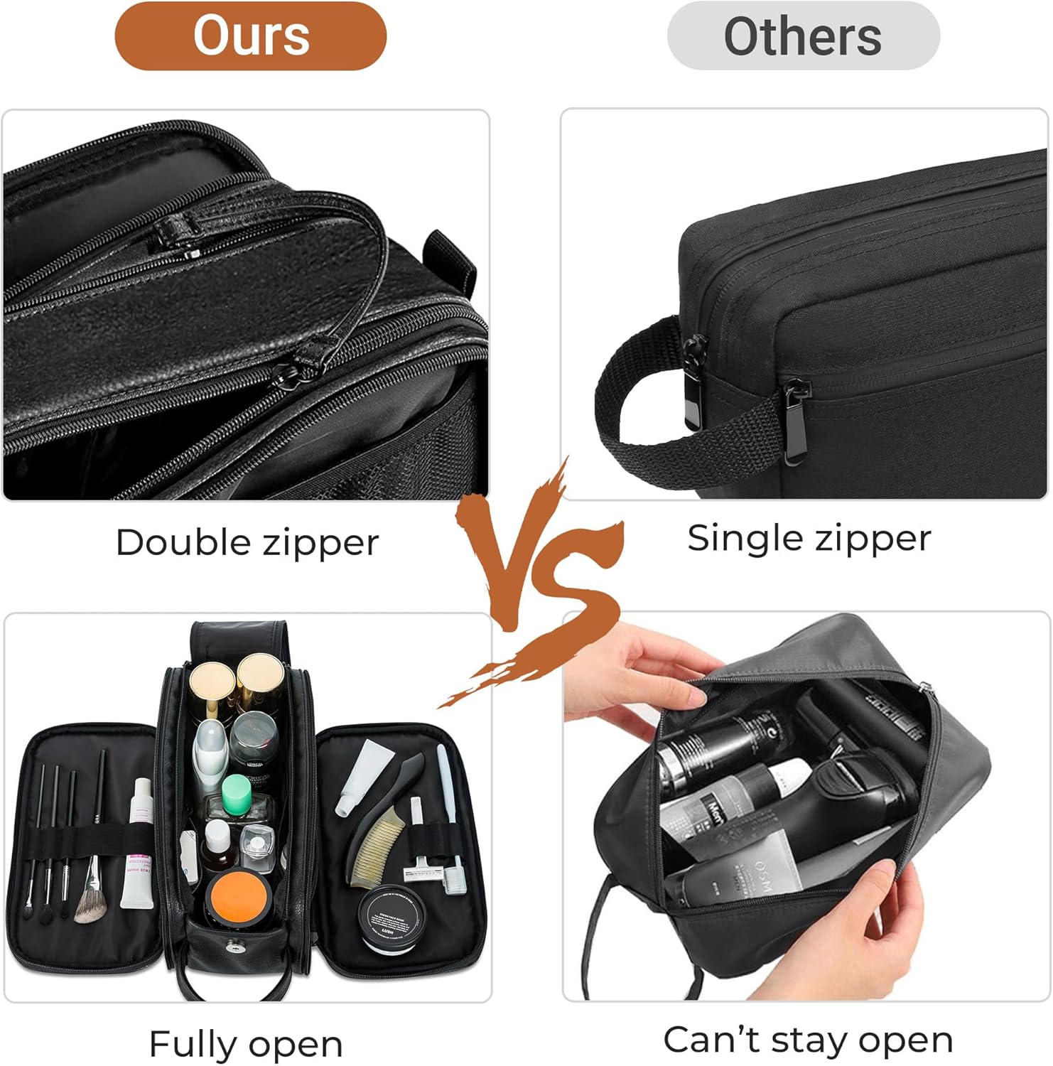 Thumbnail 5 de Elviros water-resistant toiletry bag 24 x 14 x 14 cm