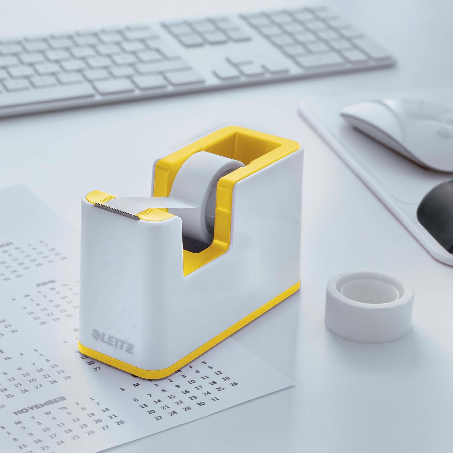 Thumbnail 1 de Leitz WOW Dispenser per nastro adesivo Dual Color Bianco/Giallo, 53641016